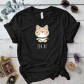 Zen Cat T Shirt Black Mockup
