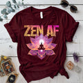 Zen Af Mandala T Shirt Dark Heather Grey Mockup
