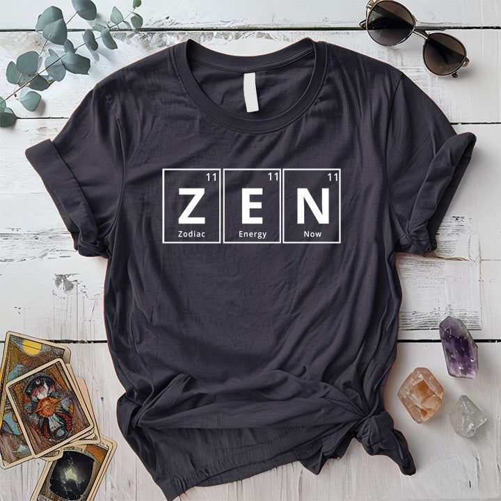 Zen Periodic Table T-Shirt Mockup dark-heather-grey
